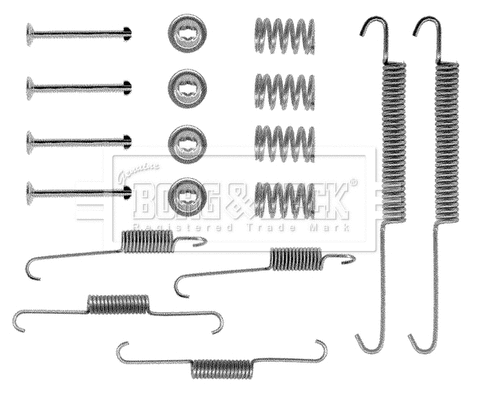 Kit d'accessoires, mâchoire de frein BORG & BECK BBK6080