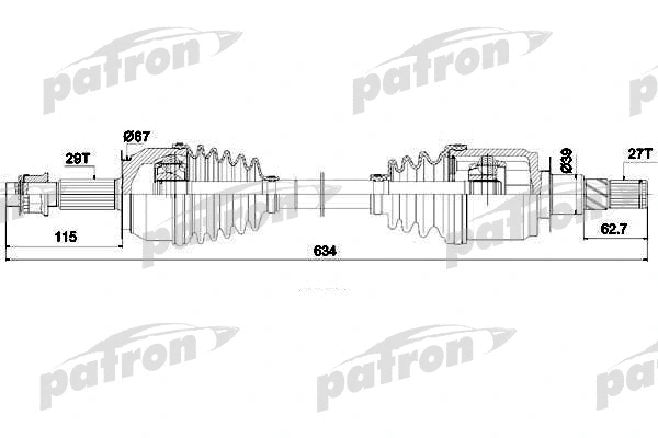 Arbre de transmission PATRON PDS0271