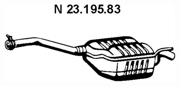Silencieux arrière EBERSPÄCHER 23.195.83