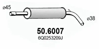 Silencieux central ASSO 50.6007
