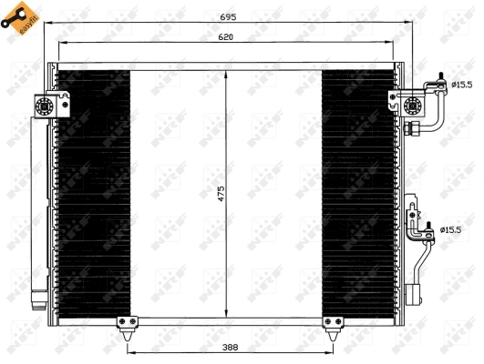 Condenseur, climatisation NRF 35619