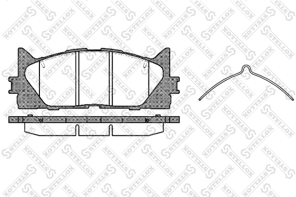 Kit de plaquettes de frein, frein à disque STELLOX 002 007-SX