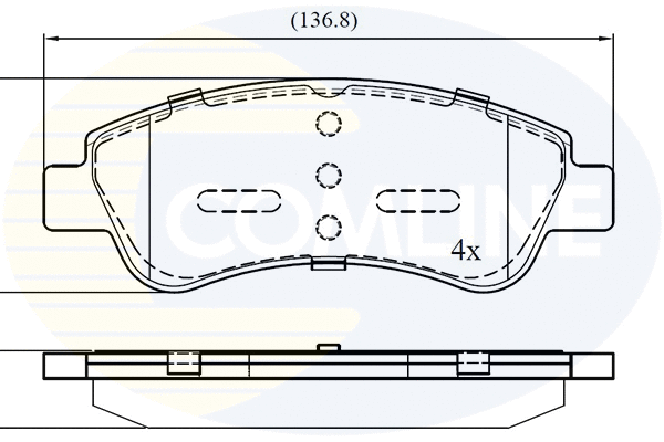Kit de plaquettes de frein, frein à disque COMLINE CBP01525
