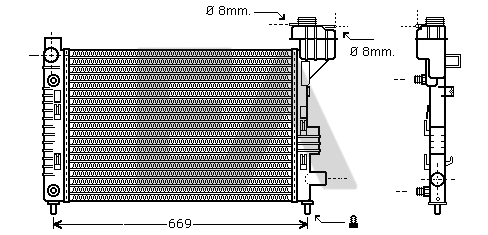 Radiateur, refroidissement du moteur EACLIMA 31R50146
