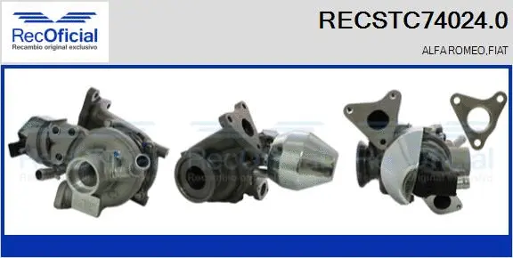 Turbocompresseur, suralimentation RECOFICIAL RECSTC74024.0