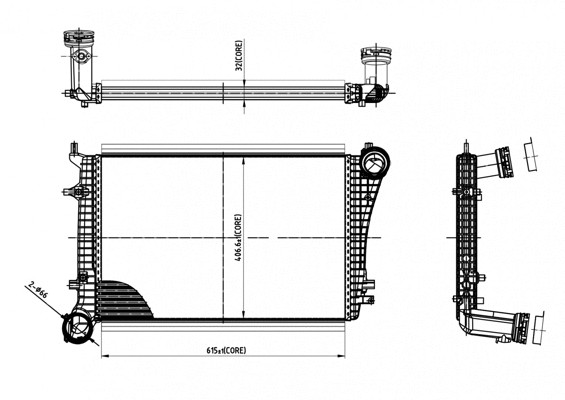 Refroidisseur d'air de suralimentation HART 612 519
