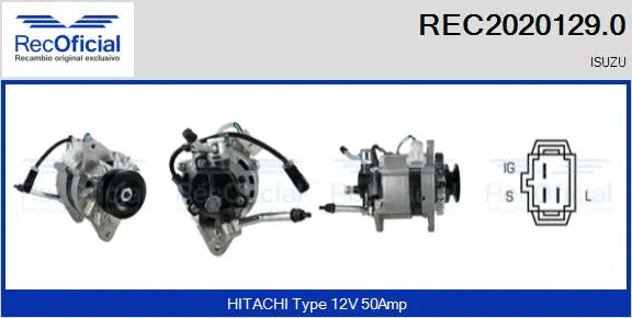 Alternateur RECOFICIAL REC2020129.0