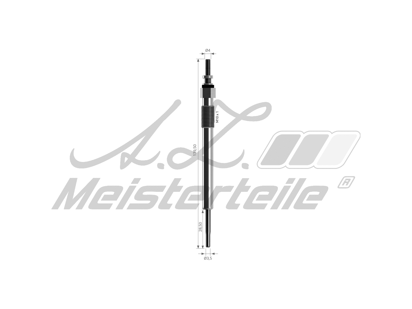 Bougie de préchauffage A.Z. Meisterteile AZMT-49-040-1114
