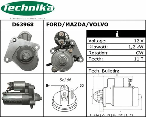 Démarreur Technika D63968
