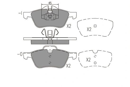 Kit de plaquettes de frein, frein à disque KLAXCAR FRANCE 24049z