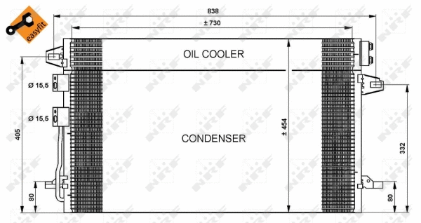 Condenseur, climatisation NRF 35617
