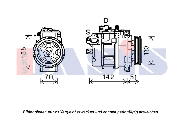 Compresseur, climatisation AKS DASIS 852544N