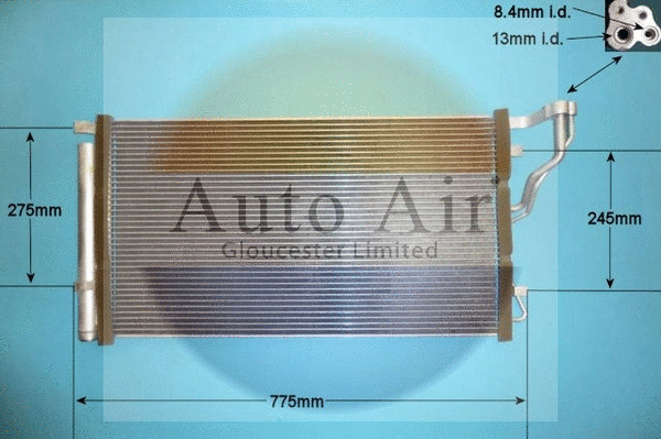 Condenseur, climatisation AUTO AIR GLOUCESTER 16-9831