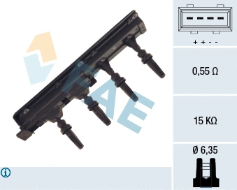 Bobine d'allumage FAE 80237