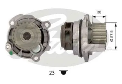 Pompe à eau, refroidissement du moteur GATES-BR WP0031