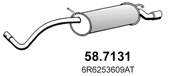 Silencieux arrière ASSO 58.7131