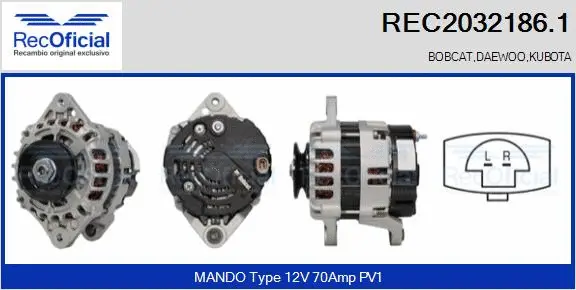 Alternateur RECOFICIAL REC2032186.1