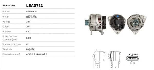 Alternateur LUSA LEA0712