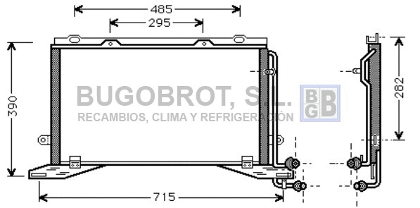 Condenseur, climatisation BUGOBROT 62-MS5268