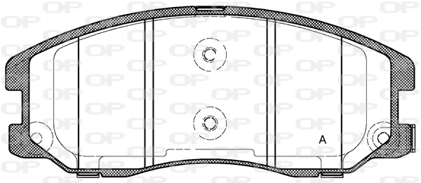 Kit de plaquettes de frein, frein à disque OPEN PARTS BPA1261.12