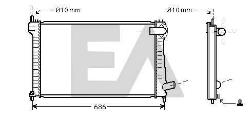 Radiateur, refroidissement du moteur EACLIMA 31R10033