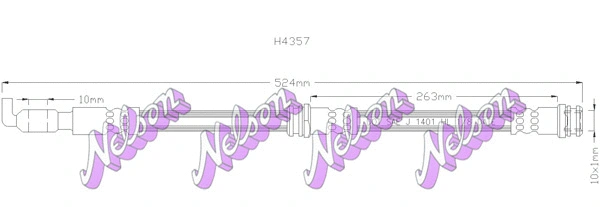 Flexible de frein KAWE H4357