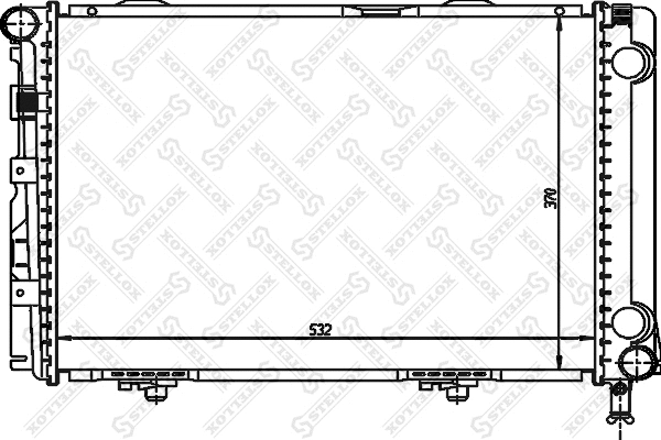 Radiateur, refroidissement du moteur STELLOX 10-25219-SX