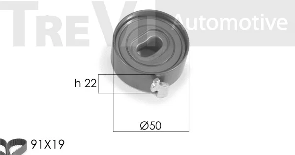 Kit de courroie crantée TREVI AUTOMOTIVE KD1148