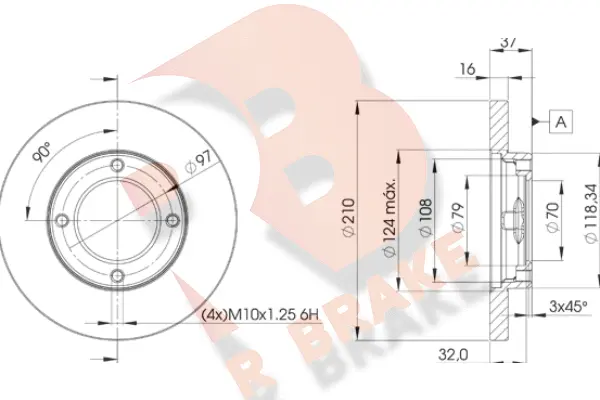 Disque de frein R BRAKE 78RBD28702