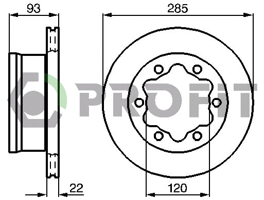 Disque de frein PROFIT 5010-0191
