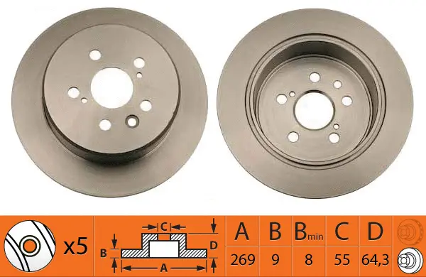 Disque de frein SB BR21148