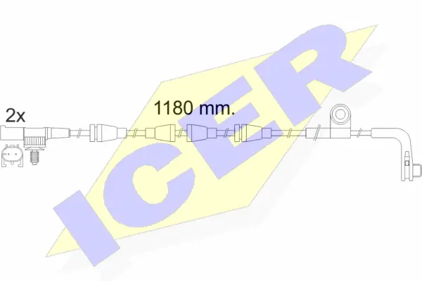 Contact d'avertissement, usure des plaquettes de frein ICER 610482 E C
