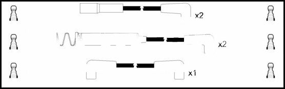 Kit de câbles d'allumage LEMARK HOES1234
