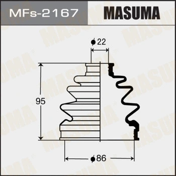 Jeu de joints-soufflets, arbre de commande MASUMA MFs-2167