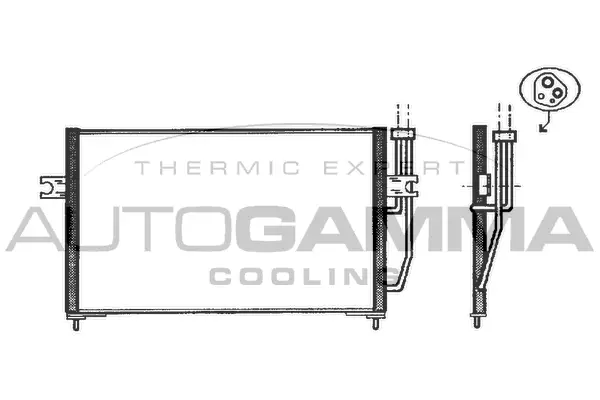 Condenseur, climatisation AUTOGAMMA 102566