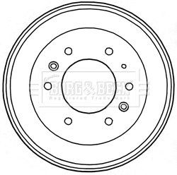 Tambour de frein BORG & BECK BBR7230