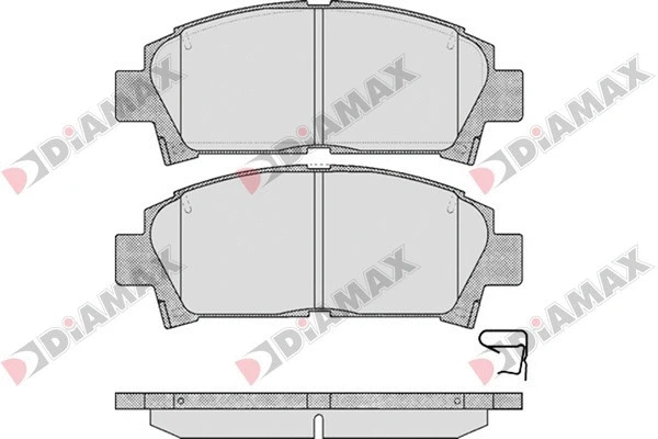 Kit de plaquettes de frein, frein à disque DIAMAX N09636