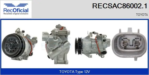 Compresseur, climatisation RECOFICIAL RECSAC86002.1
