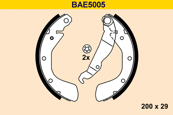Jeu de mâchoires de frein BARUM BAE5005