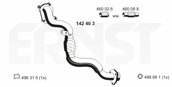 Tuyau d'échappement ERNST 142403