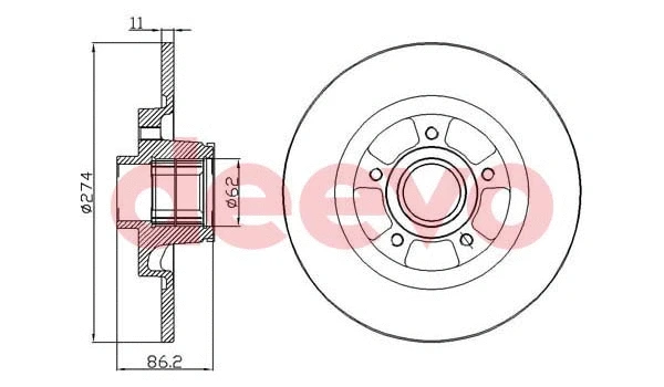 Disque de frein DEEVO BD24560