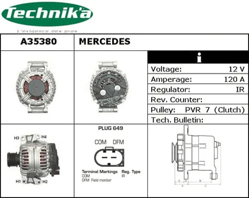 Alternateur Technika A35380