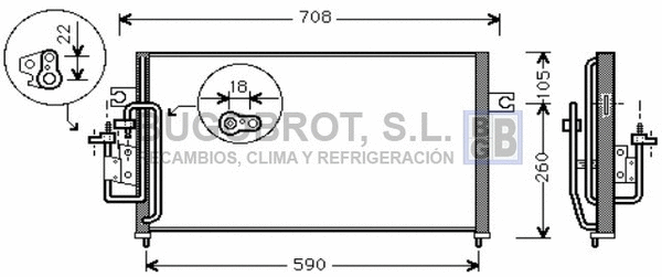 Condenseur, climatisation BUGOBROT 62-HY5059