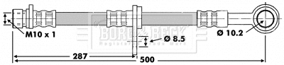 Flexible de frein BORG & BECK BBH6202