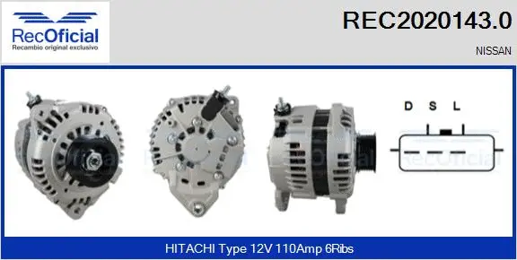 Alternateur RECOFICIAL REC2020143.0