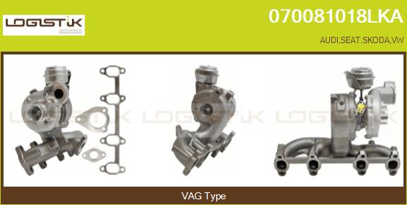 Turbocompresseur, suralimentation LGK 070081018LKA