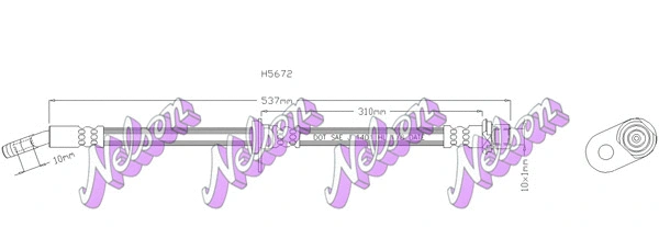 Flexible de frein KAWE H5672