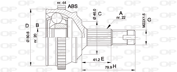 Jeu de joints, arbre de transmission OPEN PARTS CVJ5105.10