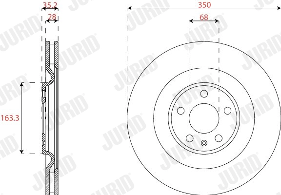 Disque de frein JURID 563225JC-1