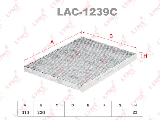 Filtre, air de l'habitacle LYNXAUTO LAC-1239C
